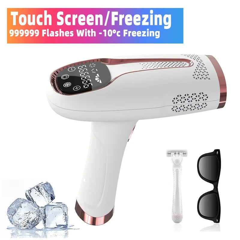 4-in-1 IPL Laser Hair Removal Epilator - Permanent Painless Photoepilation Device (Model 881, White)