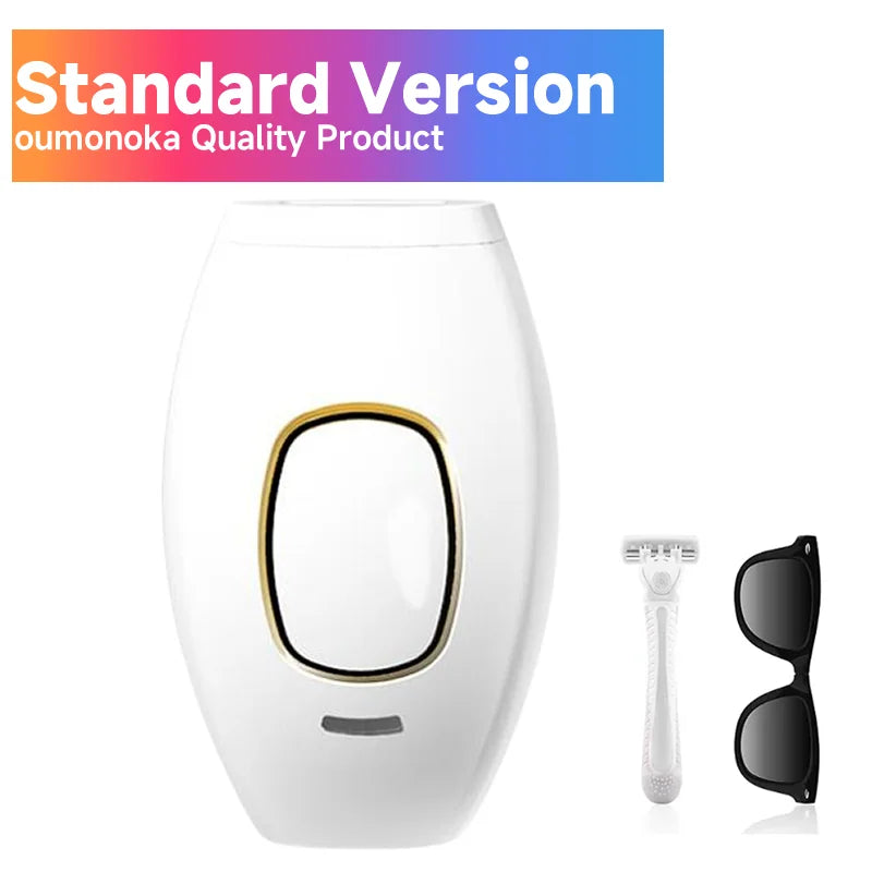 4-in-1 IPL Laser Hair Removal Epilator - Permanent Painless Photoepilation Device (Model 881, White)